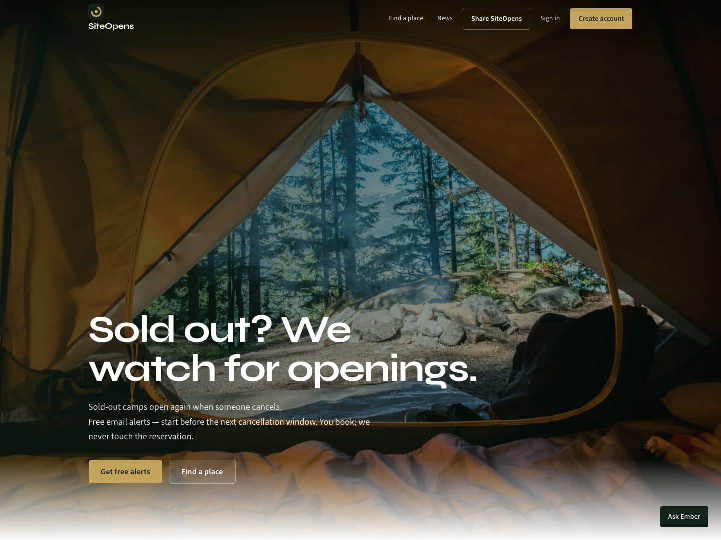 SiteOpens landing hero.